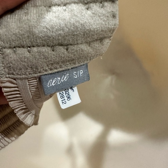 AERIE TAN LACE MESH UNLINED BRALETTE - Picture 6 of 7